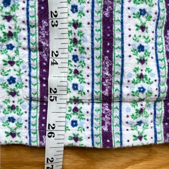 Lanz of Salzburg Pajama Set Flannel Cotton Floral Long Sleeve Plus Size 2X - Picture 11 of 14